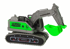 Vozilo igračka GRAĐEVINSKO VOZILO BAGER, zelena