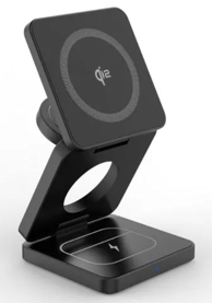 MISURA Punjač MH08 Pro, sklopivi, bežični, Qi2, 3u1, crni