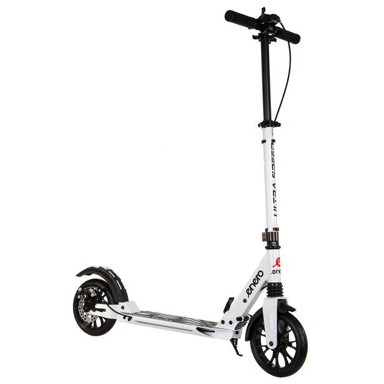 ENERO Sklopivi romobil Ultra Speed s disk kočnicom i amortizacijom, kotači 200 mm, nosivost 100 kg, bijeli