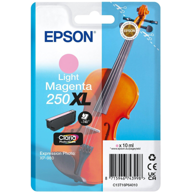 EPSON Tinta 250XL Violin Claria Photo HD, svijetloljubičasta, originalna, XL