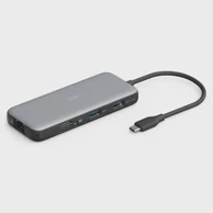 DIGITUS Docking USB-C na HDMI, USB 3.2, RJ45, SD, MicroSD, PD, aluminij