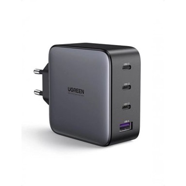 UGREEN Kućni punjač UGRTI-40747, 100W GaN, USB-A, 3XUSB-C, crno-sivi