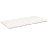 Ploča za stol 100 × 50 × 2,5 cm, masivna borovina, bijela, pravokutna