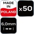 T-odstojnici 6 mm, 50 kom.