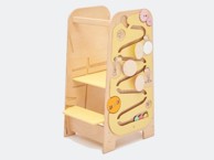 BUSY KIDS Rastući Montessori toranj za učenje 5u1 Play,75 cm, žuti