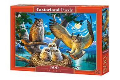 Puzzle Obitelj sova, 500 komada