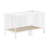 VIPACK Bijeli dječji krevet od masivnog bora 70x140 cm DINO