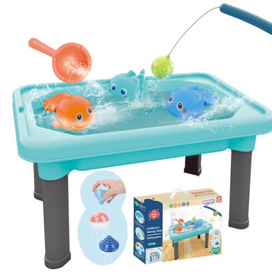 WOOPIE Dječji set, stol, pješčanik, igra lovljenja ribica, 6 elemenata