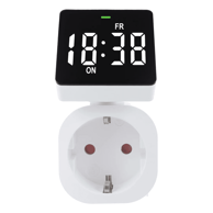 GREENBLUE Digitalni timer GB610F, 8 programa, 16 A, 3680 W, IP20, LCD, bijeli