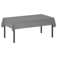 Tkanina za stol pravokutna 140 x 220 cm od poliestera, svjetlosiva