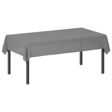 Tkanina za stol pravokutna 140 x 220 cm od poliestera, svjetlosiva