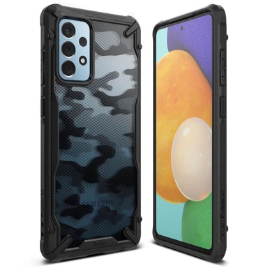 RINGKE Maskica Fusion X Design za Samsung Galaxy A52 4G / A52 5G / A52s 5G, camo crna