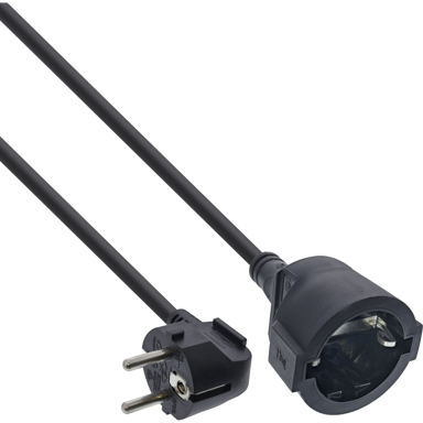 INLINE Produžni kabel 16407Y, 7 m, 1 utičnica, crni