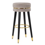 MAURO FERRETTI Svijetlo siva baršunasta barska stolica (visine sjedala 74 cm) Paris 