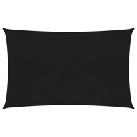 Jedro za zaštitu od sunca 160 g/m² crno 3 x 5 m HDPE