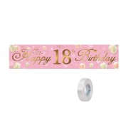 NIKCORP Baner za 18. rođendan, 40 x 180 cm