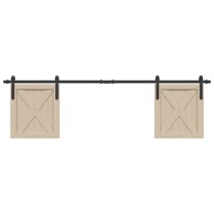 Komplet kliznih vrata ormarića 183 cm ugljični čelik