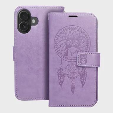 MEZZO Preklopna torbica Book Case za iPhone 16, dream catcher purple