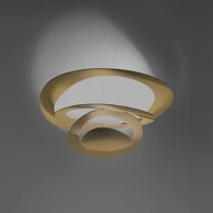 Stropna svjetiljka Pirce Mini LED, 44 W, 3000K, 3313 lm, zlatna