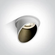 ONE LIGHT Ugradbena stropna svjetiljka gu10/50w/mr16/230v/fi.68mm/bijelo crna dm10105e1/w/b