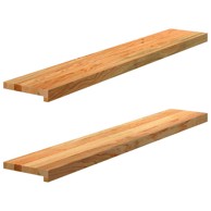 Prozorske klupice, 2 kom, 120 x 20 x 2 cm, svijetlosmeđa
