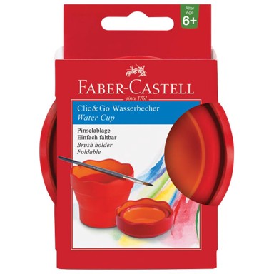 FABER-CASTELL Čaša 181517 za tempere clic&go, crvena