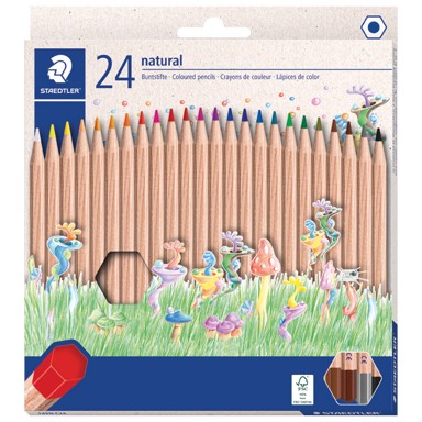 STAEDTLER Drvene bojice Noris Natural 143N C24, 24 boje, blister