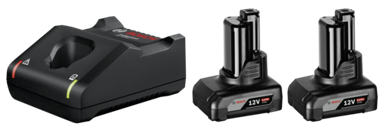 BOSCH Baterija AKU, 2x 6.0Ah, GAL 12V-40