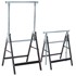 NORTHIX sklopivi nogari za skelu 68 x 58 x 80–130 cm, crni, 2 kom.