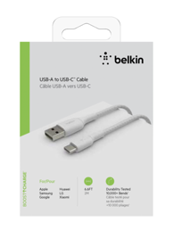 BELKIN Kabel USB-C /USB-A 2 m, bijeli (CAB002bt2MWH)