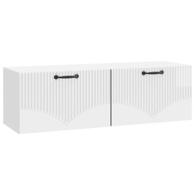 Zidni TV ormarić, dimenzije 98 x 31 x 30 cm, visoki sjaj, bijela