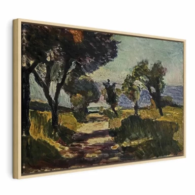 Slika Henri Matisse – Corsican Landscape with Olive Trees, 60x40 cm, u prirodnom drvenom okviru