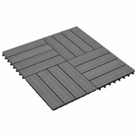 Pločice za decking, 22 kom, 30 x 30 cm, drvoplastična smjesa, siva