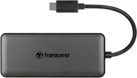 TRANSCEND USB hub TS-HUB5C, USB-C, 2x USB-A, 1x microSD, 1x SD, crni