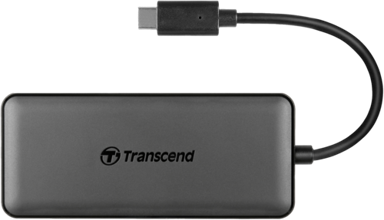 TRANSCEND USB hub TS-HUB5C, USB-C, 2x USB-A, 1x microSD, 1x SD, crni
