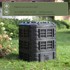 VONHAUS Kanta za kompost, 360 L, crna