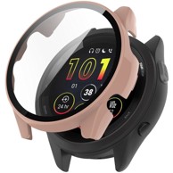 Futrola 2u1 s kaljenim staklom za Garmin Forerunner 265, roza