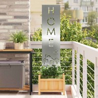 Dekorativna pregrada za vrt 32 x 140 cm pocinčani čelik, srebrna