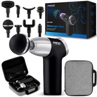 NEO-SPORT Masažni pištolj NS-500, 8 nastavaka, crna