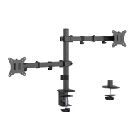 GEMBIRD Podesivi stolni nosač MA-D2-03 za dva monitora, 17”-32”, crni