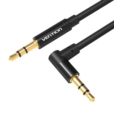 VENTION AUX kabel mini jack 3.5mm, BAKBD-T, 90 stupnjeva, 0.5m, crni