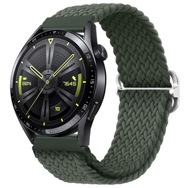 BStrap Elastic Nylon remen za Xiaomi Amazfit GTR 2 / GTR 47mm, olive green