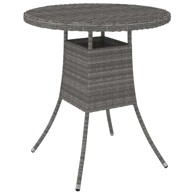 Vrtni stol, dimenzije 70 × 70 × 73 cm, poliratan, siva boja