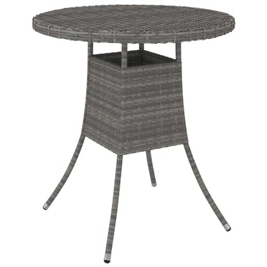 Vrtni stol, dimenzije 70 × 70 × 73 cm, poliratan, siva boja