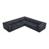 WINDSOR & CO SOFAS Tamno plava kožna kutna garnitura (promjenjiva) Madame, 280x280x68 cm