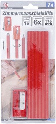 BGS Set tesarskih olovka i šiljila 85853 pro, 6 olovaka