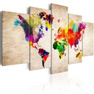 Slika World Map Abstract Fantasy 100x50