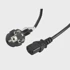 LANBERG Naponski kabel CA-C13C-11CC-0030-BK, CEE7/7 na C13, crni, 3m