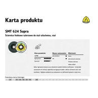 KLINGSPOR Brusni mop za nehrđajući čelik SMT624 SUPRA CONVEX, konveksan, 125 mm, P80, 10 + 2 komada
