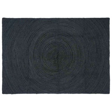 Tepih, dimenzije 140 × 200 cm, juta, tamnosiva